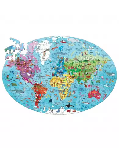 La Terre - Voyage, Découvre, Explore - Livre - Puzzle 205 Pièces