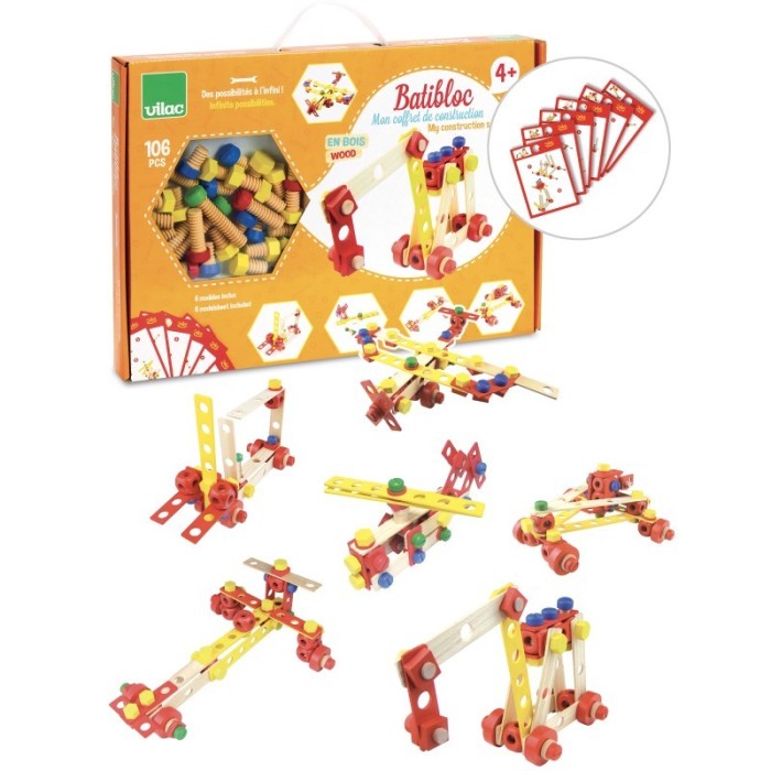 Batibloc VILAC - Coffret De Construction 106 Pièces