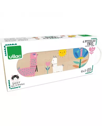Puzzles VILAC En Bois - Trio Maman Bébé - Suzy Ultman