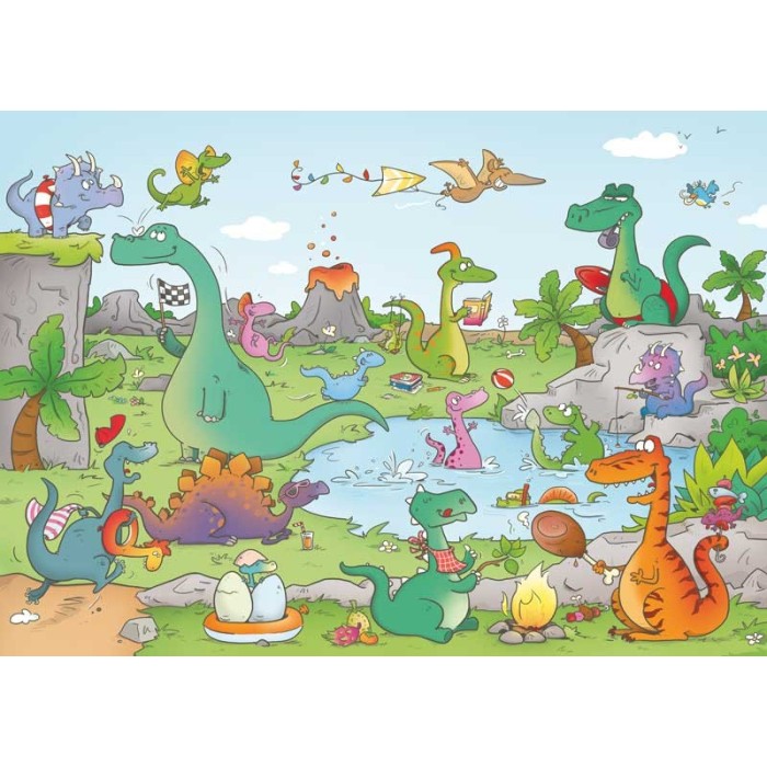 Puzzle Michèle Wilson - Les Dinosaures - 24 Pièces