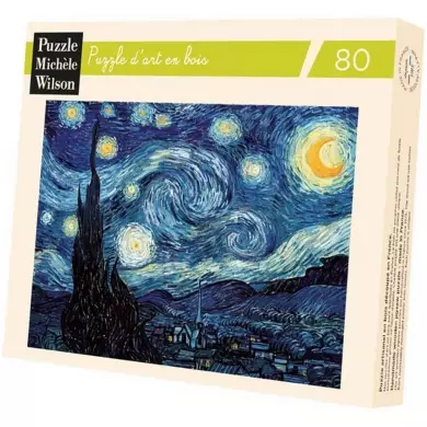 Puzzle D'Art Michèle Wilson - Nuit Étoilée - Van Gogh - 80 Pièces