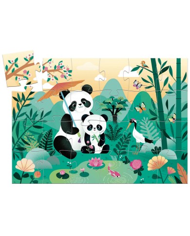 Puzzle Silhouette DJECO - Léo Le Panda - 24 Pièces
