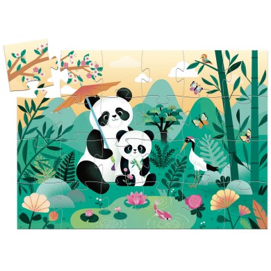 Puzzle Silhouette DJECO - Léo Le Panda - 24 Pièces