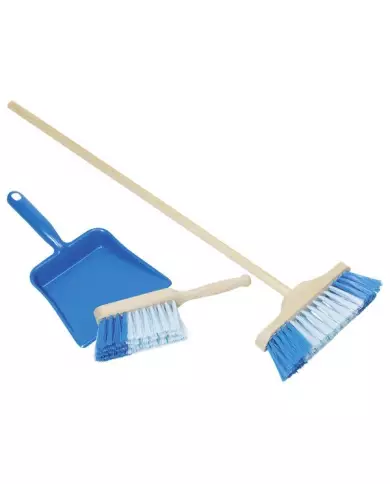 Pelle À Poussière Pour Enfant Balayette Et Balai - Bleu