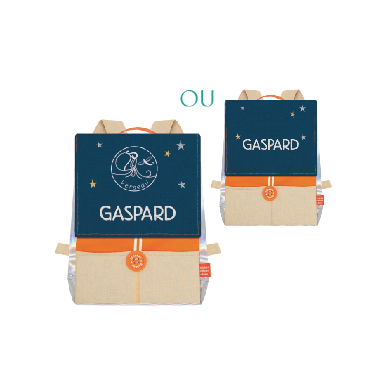 SAC ASTRO ORANGE & GAULOISE A BRODER