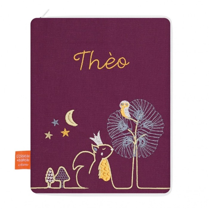 Protège Carnet De Santé Personnalisé - Écureuil Raisin