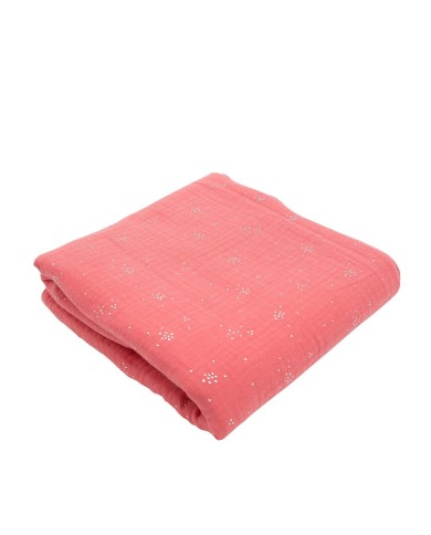 Couverture Nid D'Abeille Rose Pale