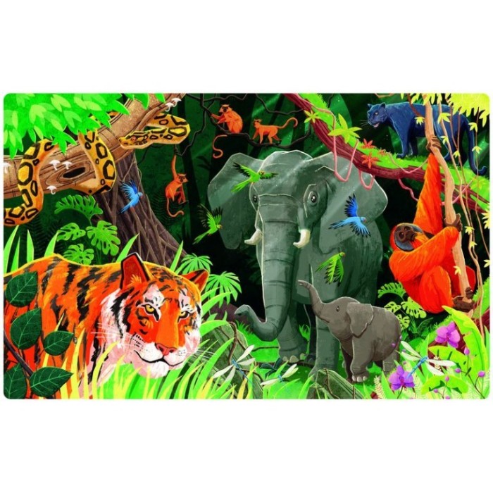 La Jungle : La Planète En Danger - Livre - Puzzle 220 Pièces