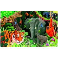 La Jungle : La Planète En Danger - Livre - Puzzle 220 Pièces