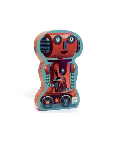 Puzzle Silhouette DJECO - Bob Le Robot - 36 Pièces