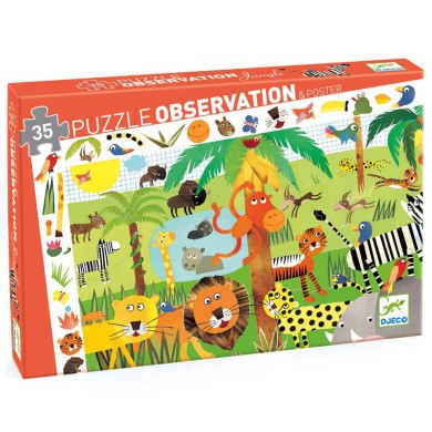 Puzzle D'Observation - La Jungle 35 Pièces
