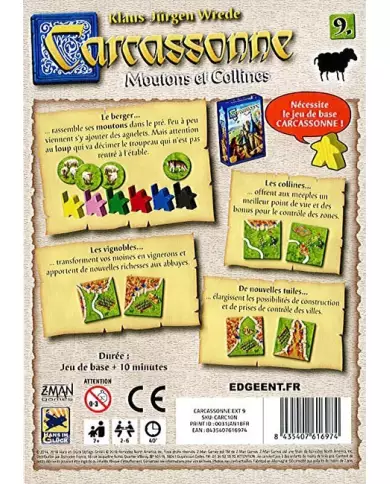 Carcassonne : Extension 09 Moutons Et Collines