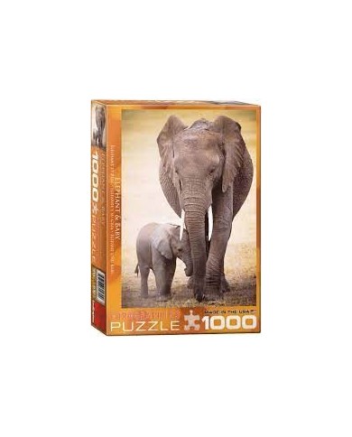 Puzzle Eurographics - Elephant Et Bébé - 1000 Pièces