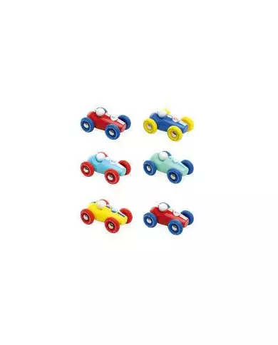 Mini Voiture De Course Vilac Jaune Et Rouge