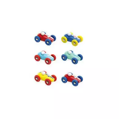 Mini Voiture De Course Vilac Jaune Et Rouge