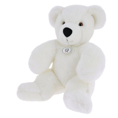 Ours Martin Blanc 30 cm - Les Petites Maries