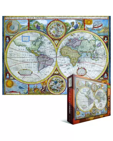 Puzzle Eurographics - Carte Du Monde Antique - 1000 Pièces