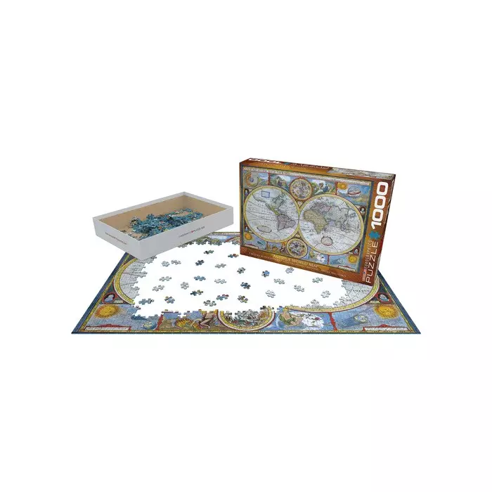 Puzzle Eurographics - Carte Du Monde Antique - 1000 Pièces