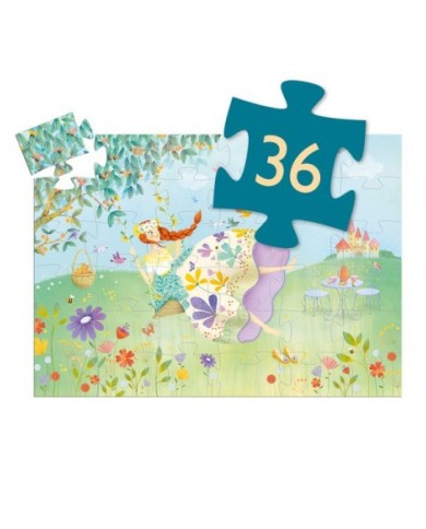 Puzzle Silhouette DJECO - La Princesse Du Printemps - 36 Pièces