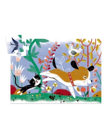 Puzzle Silhouette DJECO - Firmin Petit Chien - 24 Pièces