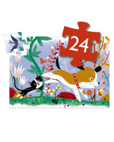 Puzzle Silhouette DJECO - Firmin Petit Chien - 24 Pièces