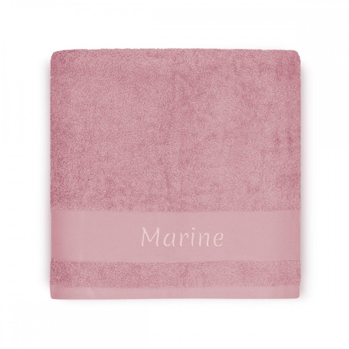Serviette Cygne Vieux Rose - 50X100 - Personnalisable