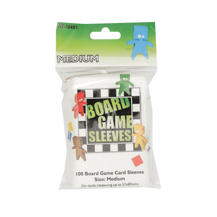 100 Sleeves Board Game - 57 X 89 Mm Clear Medium