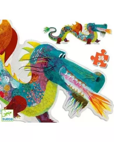 Puzzle Géant - Léon Le Dragon - 58 Pièces