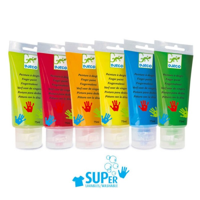 6 Tubes De Peinture À Doigts - DJECO
