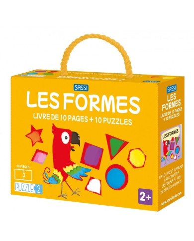 Les Formes - 10 Puzzles 2 Pièces SASSI Avec Livre