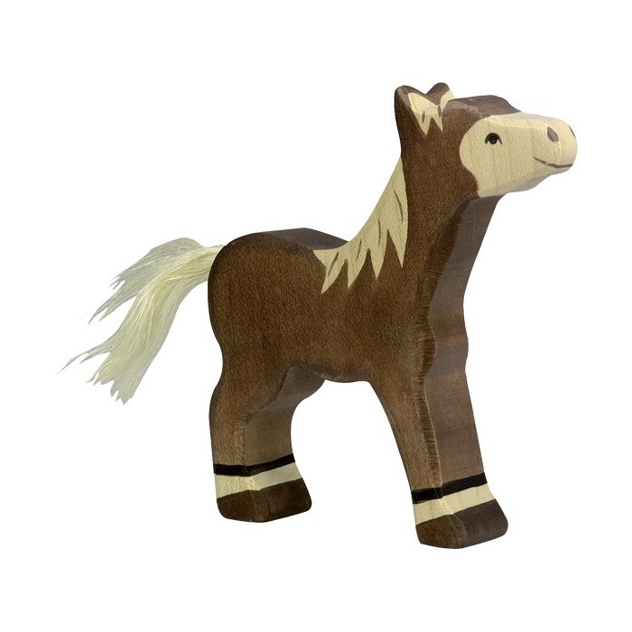 HOLZTIGER - Cheval Debout Marron Foncé