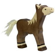 HOLZTIGER - Cheval Debout Marron Foncé