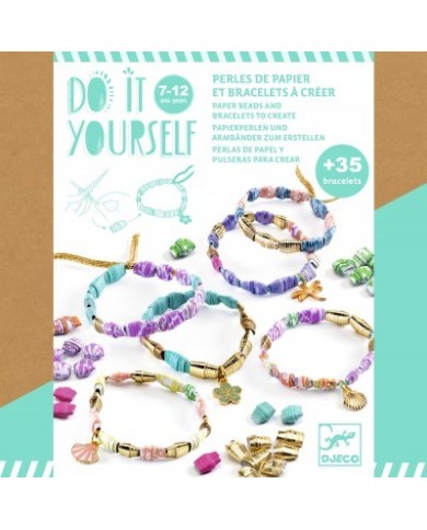 Perles De Papier Et Bracelets À Créer - Chics Et Dorés - DJECO