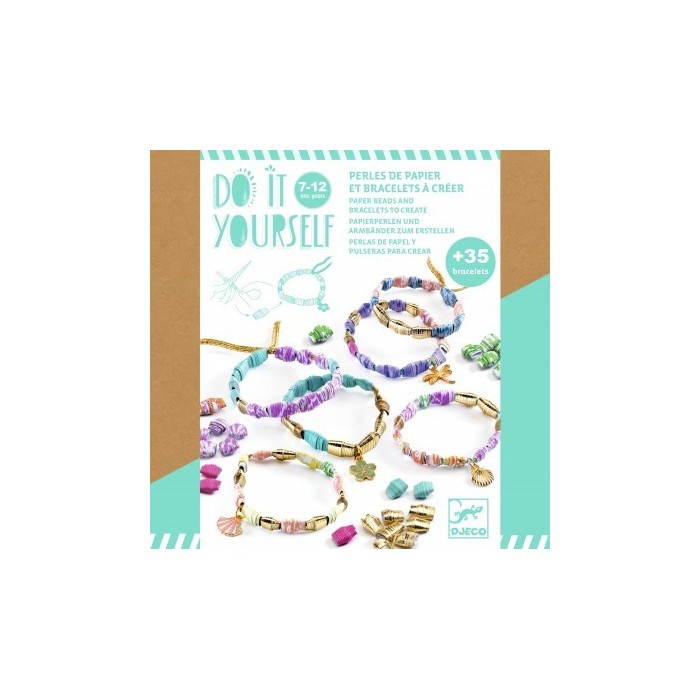Perles De Papier Et Bracelets À Créer - Chics Et Dorés - DJECO