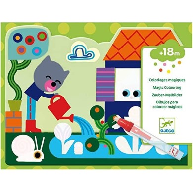 Coloriage À L'Eau - Caché Dans Le Jardin - DJECO