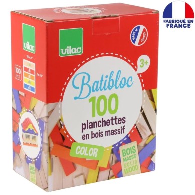 Batibloc Couleur - 100 Planchettes En Hêtre Massif - VILAC