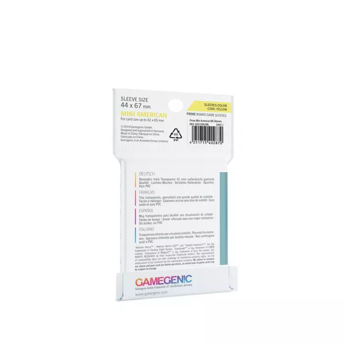 50 Sleeves GameGen!c - 44 X 67 Mm PRIME MINI US