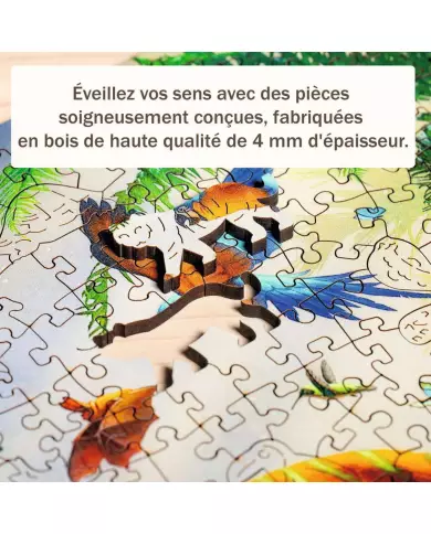 Puzzle En Bois Ravensburger - Tigre Dans La Jungle - 500 Pièces