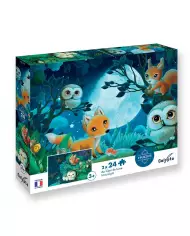 Puzzle Calypto - Animaux Sauvages - 2 x 24 Pièces