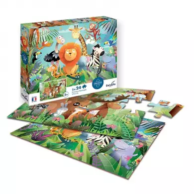 Puzzle Calypto - Animaux Sauvages - 2 x 24 Pièces