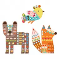 Coffret De Collage DJECO -  3 Animaux Géants À Créer