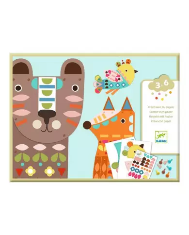 Coffret De Collage DJECO -  3 Animaux Géants À Créer