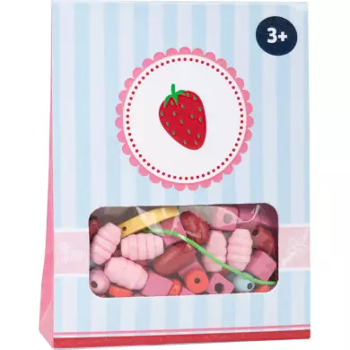 Perles En Bois Sachets Candy - Fraise