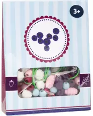 Perles En Bois Sachets Candy - Fraise