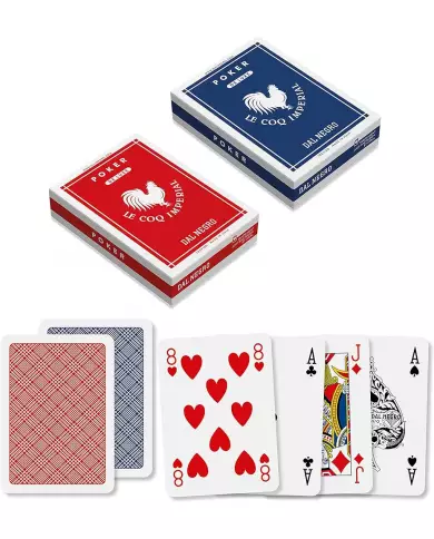 Jeu De 54 Cartes POKER DE LUXE - Le Coq Imperial