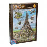 Puzzle D-TOYS - Construction De La Tour Eiffel - Cartoon Collection - 1000 Pièces