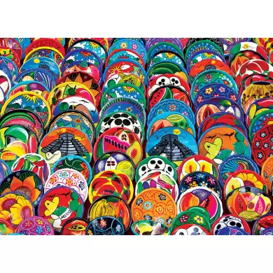 Puzzle Eurographics - Assiettes Mexicaines - 1000 Pièces