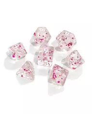 Set De 7 Dés Ludistri Miniature - Vert Pailleté