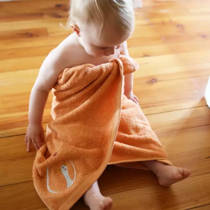 Serviette Oie Sauvage Peche - 70X140 - Personnalisable