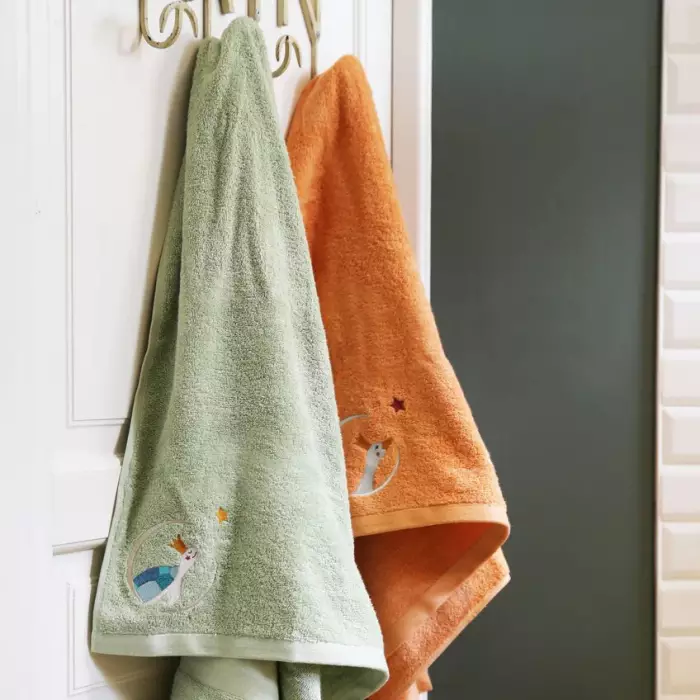 Serviette Oie Sauvage Peche - 70X140 - Personnalisable